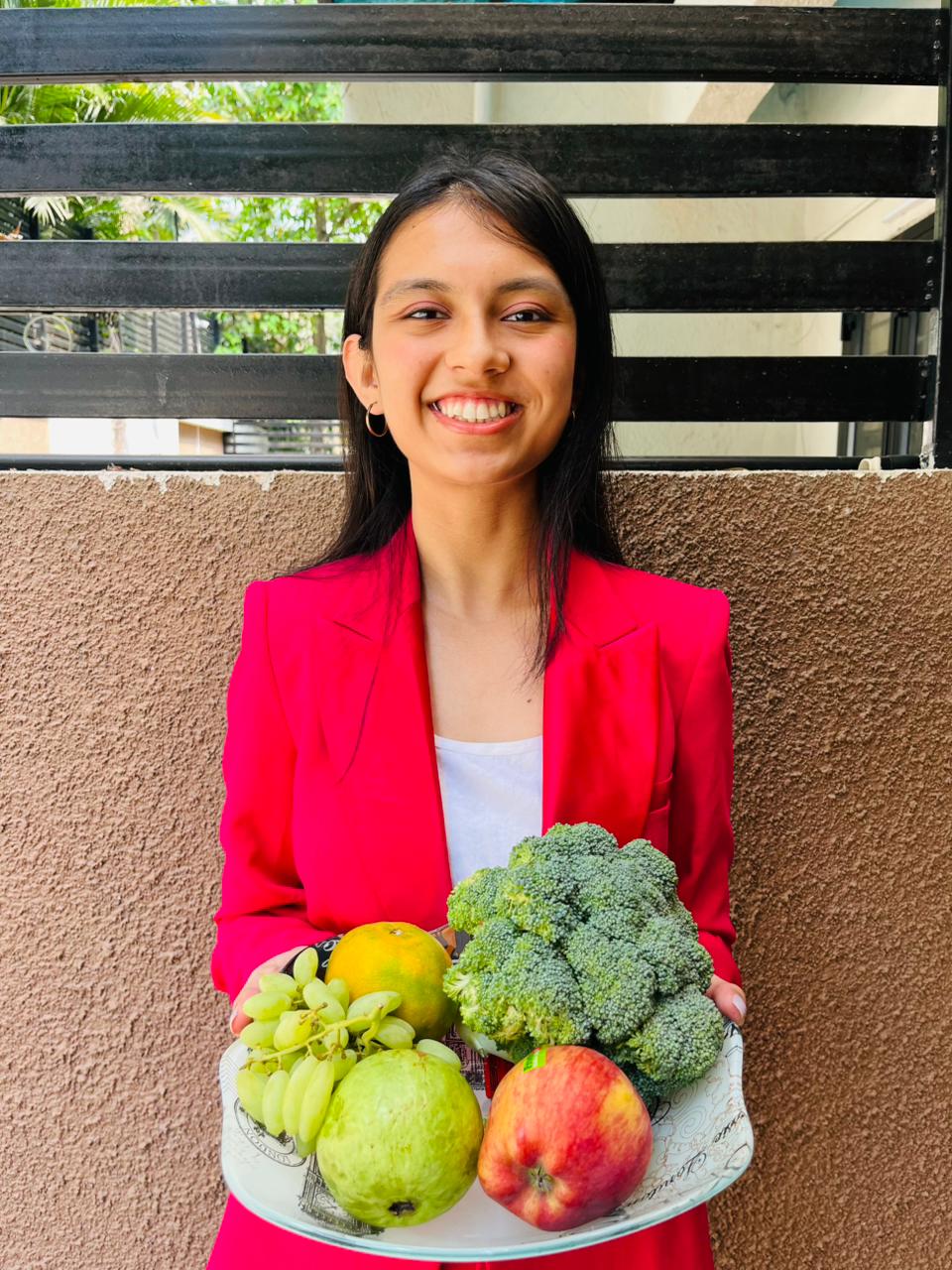 Himanshi at work with a client